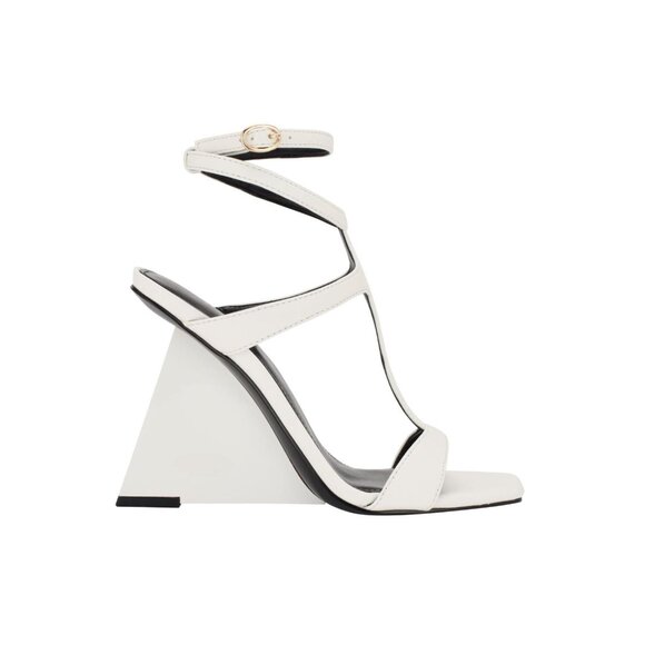 Guess Womens Bacio Wedge Dress Sandals GWBACIO3 White 8M - Picture 9 of 12